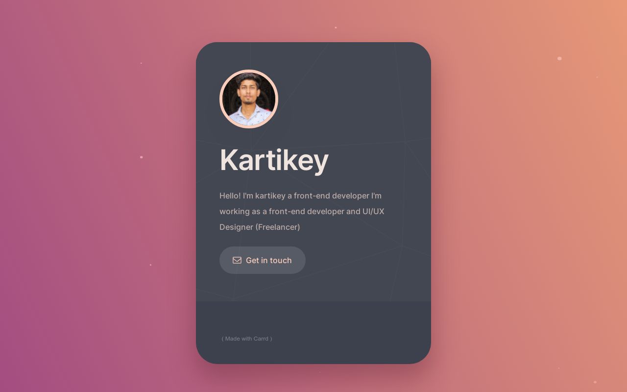 Carrd profile picture for @kartikey